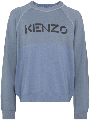 

Two-tone logo-print sweatshirt, Kenzo Two-tone logo-print sweatshirt