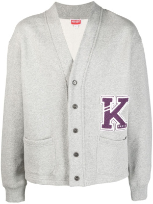 

Logo-appliqué cardigan, Kenzo Logo-appliqué cardigan
