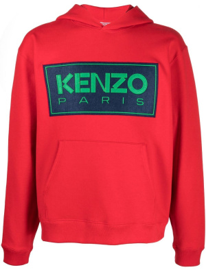

Logo-print cotton hoodie, Kenzo Logo-print cotton hoodie