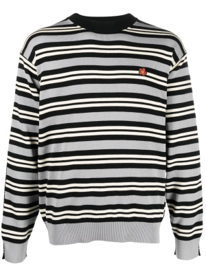 

Floral-embroidered striped jumper, Kenzo Floral-embroidered striped jumper