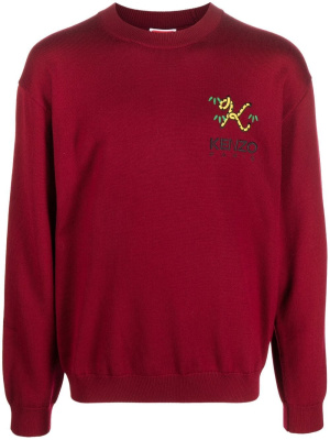 

Logo-embroidered wool jumper, Kenzo Logo-embroidered wool jumper