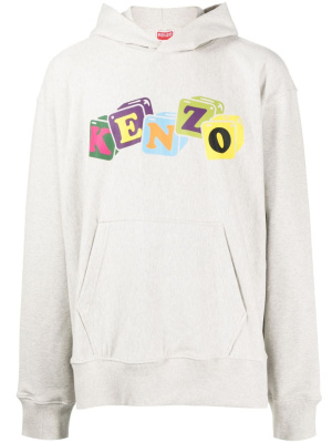 

Logo-print long-sleeve hoodie, Kenzo Logo-print long-sleeve hoodie