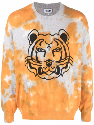 

Tiger print tie-dye sweatshirt, Kenzo Tiger print tie-dye sweatshirt