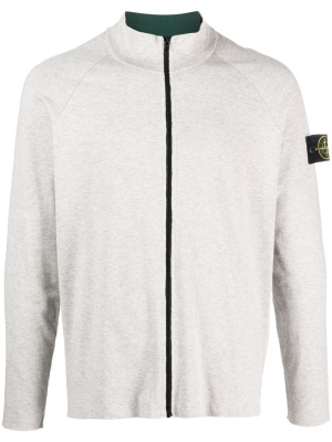 

Logo patch zip-up cardigan, Stone Island Logo patch zip-up cardigan