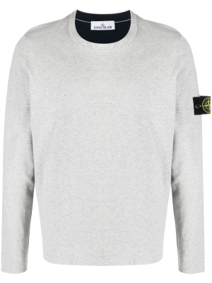

Compass-motif long-sleeved sweatshirt, Stone Island Compass-motif long-sleeved sweatshirt