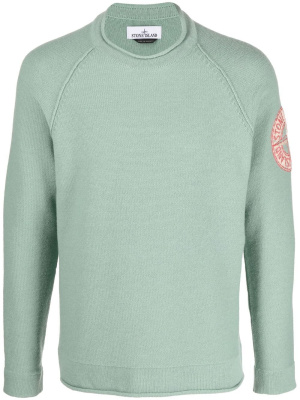 

Logo-patch crew-neck jumper, Stone Island Logo-patch crew-neck jumper