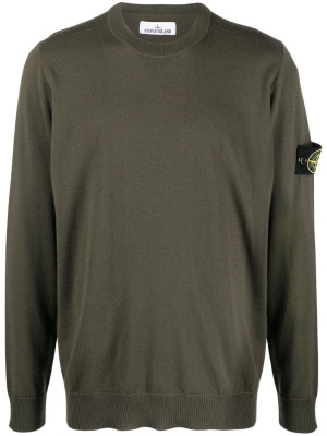 

Compass-patch virgin-wool jumper, Stone Island Compass-patch virgin-wool jumper