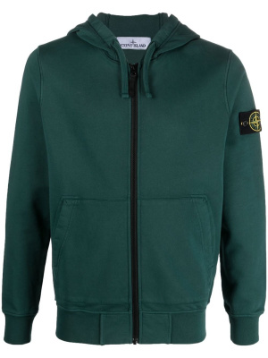 

Compass-badge zip-up hoodie, Stone Island Compass-badge zip-up hoodie