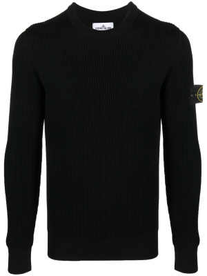 

Logo-patch knit jumper, Stone Island Logo-patch knit jumper