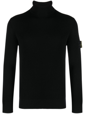 

Compass-patch roll-neck jumper, Stone Island Compass-patch roll-neck jumper
