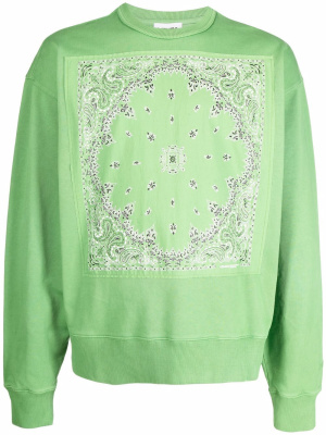 

Bandana-print organic cotton sweatshirt, Kenzo Bandana-print organic cotton sweatshirt