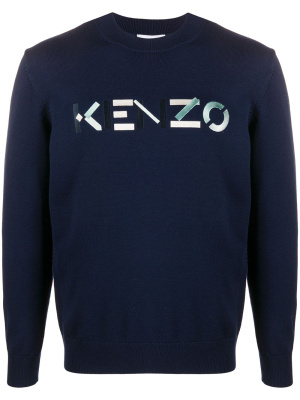 

Logo-embroidered sweatshirt, Kenzo Logo-embroidered sweatshirt