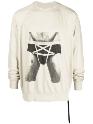 

Photograph-print cotton sweatshirt, Rick Owens DRKSHDW Photograph-print cotton sweatshirt