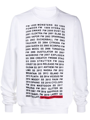 

Graphic lettering sweatshirt, Rick Owens DRKSHDW Graphic lettering sweatshirt