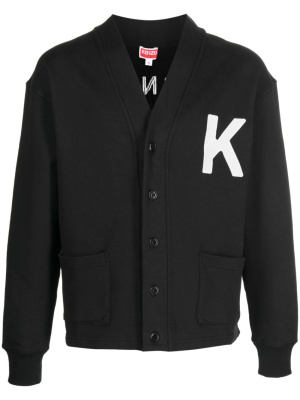 

Logo-print V-neck cardigan, Kenzo Logo-print V-neck cardigan