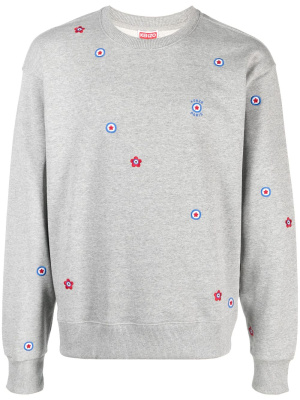 

Floral-embroidered cotton sweatshirt, Kenzo Floral-embroidered cotton sweatshirt
