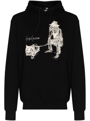 

X New Era graphic-print hoodie, Yohji Yamamoto X New Era graphic-print hoodie