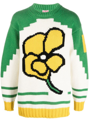 

Floral-print knit jumper, Kenzo Floral-print knit jumper