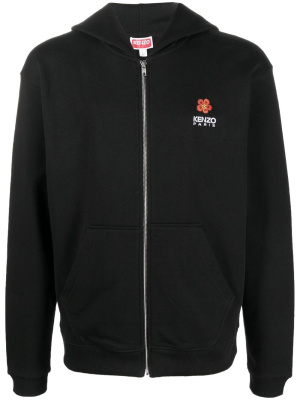 

Logo-embroidered zip-up hoodie, Kenzo Logo-embroidered zip-up hoodie