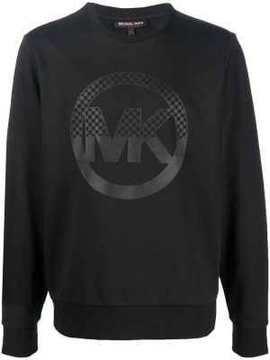 

Checkerboard logo-print crew-neck sweatshirt, Michael Kors Checkerboard logo-print crew-neck sweatshirt