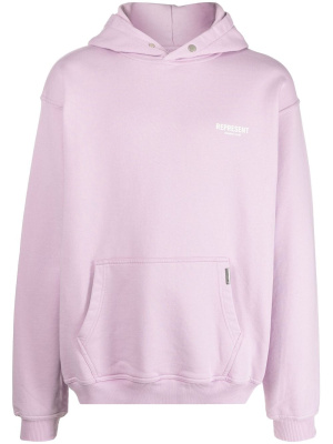

Logo-print long-sleeve hoodie, Represent Logo-print long-sleeve hoodie