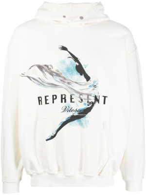 

Graphic-print long-sleeve hoodie, Represent Graphic-print long-sleeve hoodie