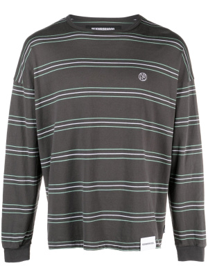 

Stripe-detailing cotton sweatshirt, Neighborhood Stripe-detailing cotton sweatshirt