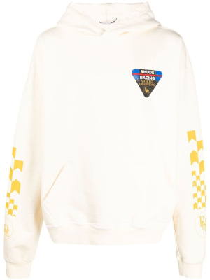 

Racing graphic-print hoodie, Rhude Racing graphic-print hoodie