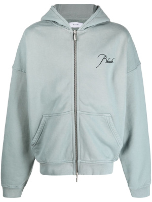 

Logo-embroidered cotton hoodie, Rhude Logo-embroidered cotton hoodie