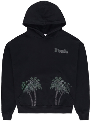 

Logo-print long-sleeve hoodie, Rhude Logo-print long-sleeve hoodie