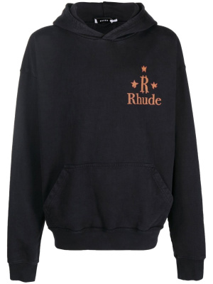 

Logo-print cotton hoodie, Rhude Logo-print cotton hoodie