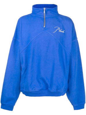 

Embroidered-logo half-zip sweatshirt, Rhude Embroidered-logo half-zip sweatshirt