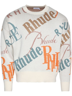

Logo-jacquard crew-neck jumper, Rhude Logo-jacquard crew-neck jumper
