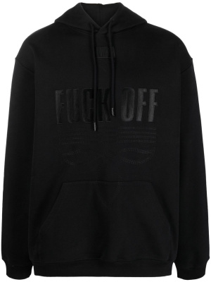 

Slogan-print pullover hoodie, VTMNTS Slogan-print pullover hoodie