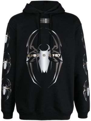

Spider graphic print cotton hoodie, VTMNTS Spider graphic print cotton hoodie