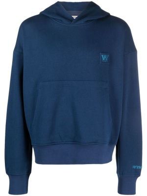 

Embroidered-logo cotton hoodie, Wooyoungmi Embroidered-logo cotton hoodie