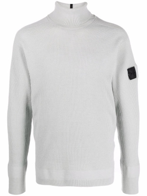 

Logo-patch roll-neck jumper, Stone Island Shadow Project Logo-patch roll-neck jumper