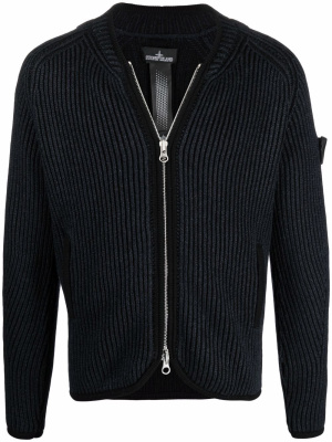 

Zipped knit cardigan, Stone Island Shadow Project Zipped knit cardigan