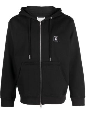 

Logo-patch cotton zip-up hoodie, Wooyoungmi Logo-patch cotton zip-up hoodie