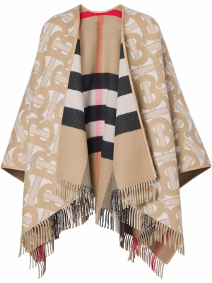 

Reversible monogram cape, Burberry Reversible monogram cape