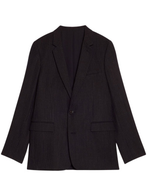 

Pinstripe-pattern single-breasted blazer, AMI Paris Pinstripe-pattern single-breasted blazer