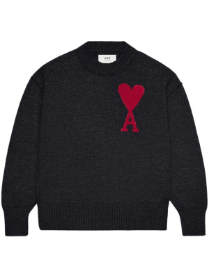 

Intarsia-knit wool jumper, AMI Paris Intarsia-knit wool jumper