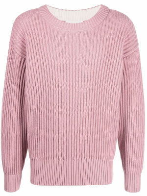 

Crew-neck rib-knit jumper, AMI Paris Crew-neck rib-knit jumper