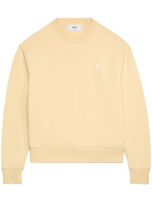 

Logo-embroidered cotton sweatshirt, AMI Paris Logo-embroidered cotton sweatshirt