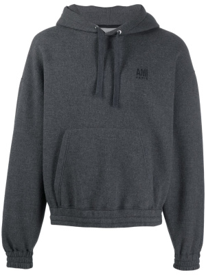 

Logo-embroidered hoodie, AMI Paris Logo-embroidered hoodie