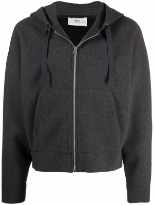 

Drop-shoulder zip-fastening hoodie, AMI Paris Drop-shoulder zip-fastening hoodie