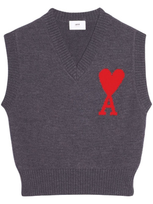 

Ami de Coeur wool vest, AMI Paris Ami de Coeur wool vest