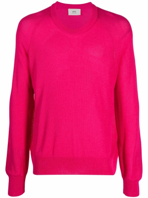 

Fine-knit raglan-sleeve jumper, AMI Paris Fine-knit raglan-sleeve jumper