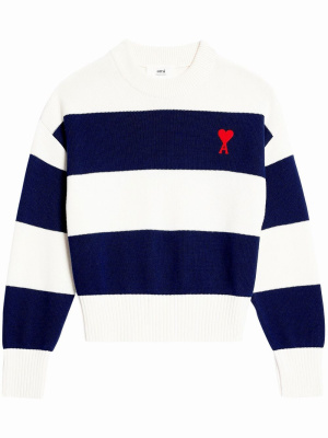 

Ami de Coeur striped jumper, AMI Paris Ami de Coeur striped jumper