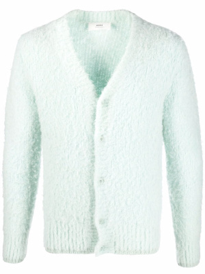 

V-neck brushed-knit cardigan, AMI Paris V-neck brushed-knit cardigan